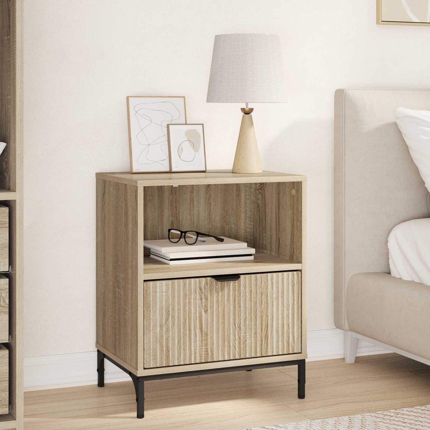 Bedside Cabinet Sonoma oak 49 x 36 x 61 cm Engineered wood