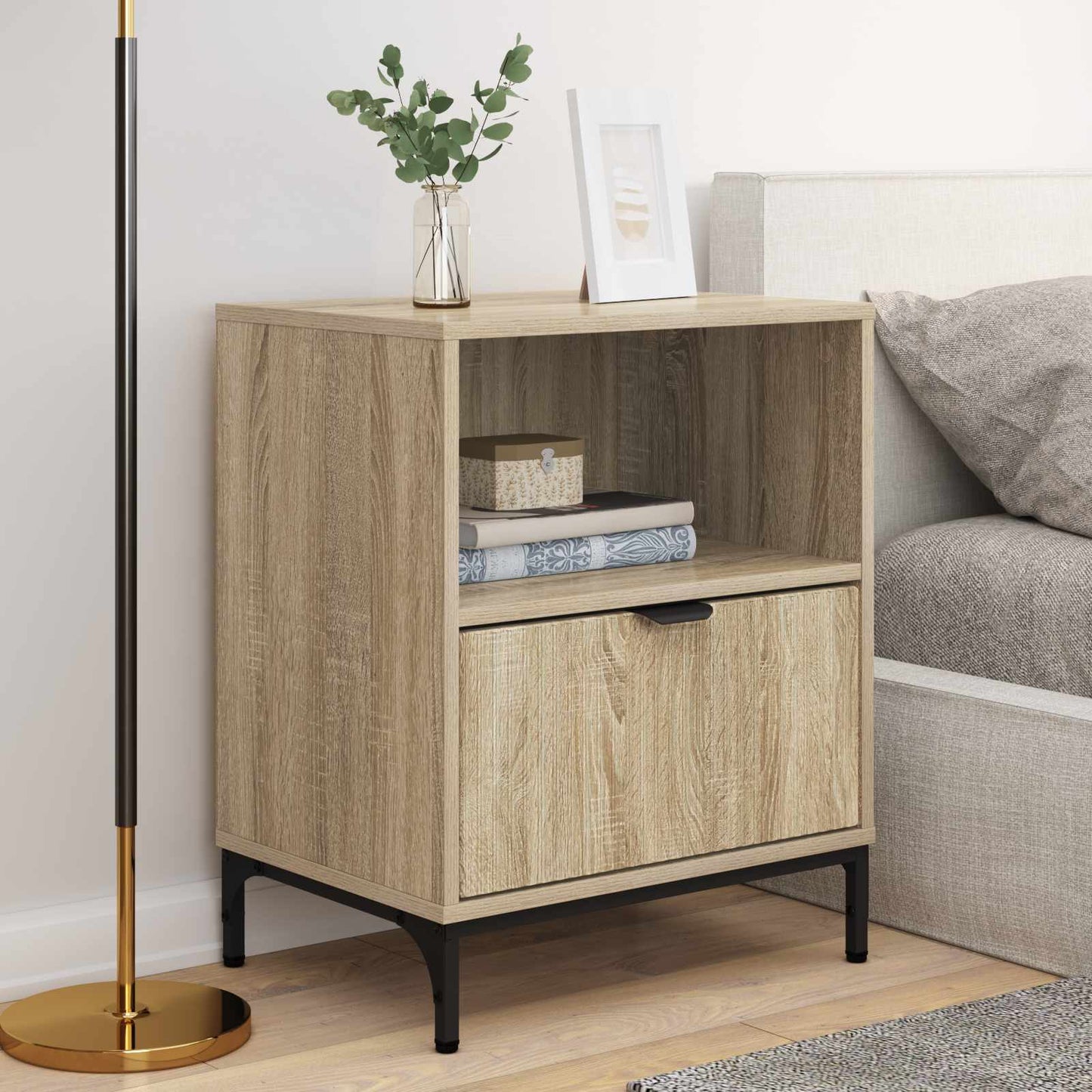 Bedside Cabinet 2 pcs Sonoma oak 49 x 36 x 61 cm