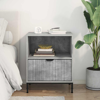 Bedside Cabinet Concrete grey 49 x 36 x 61 cm Engineered wood