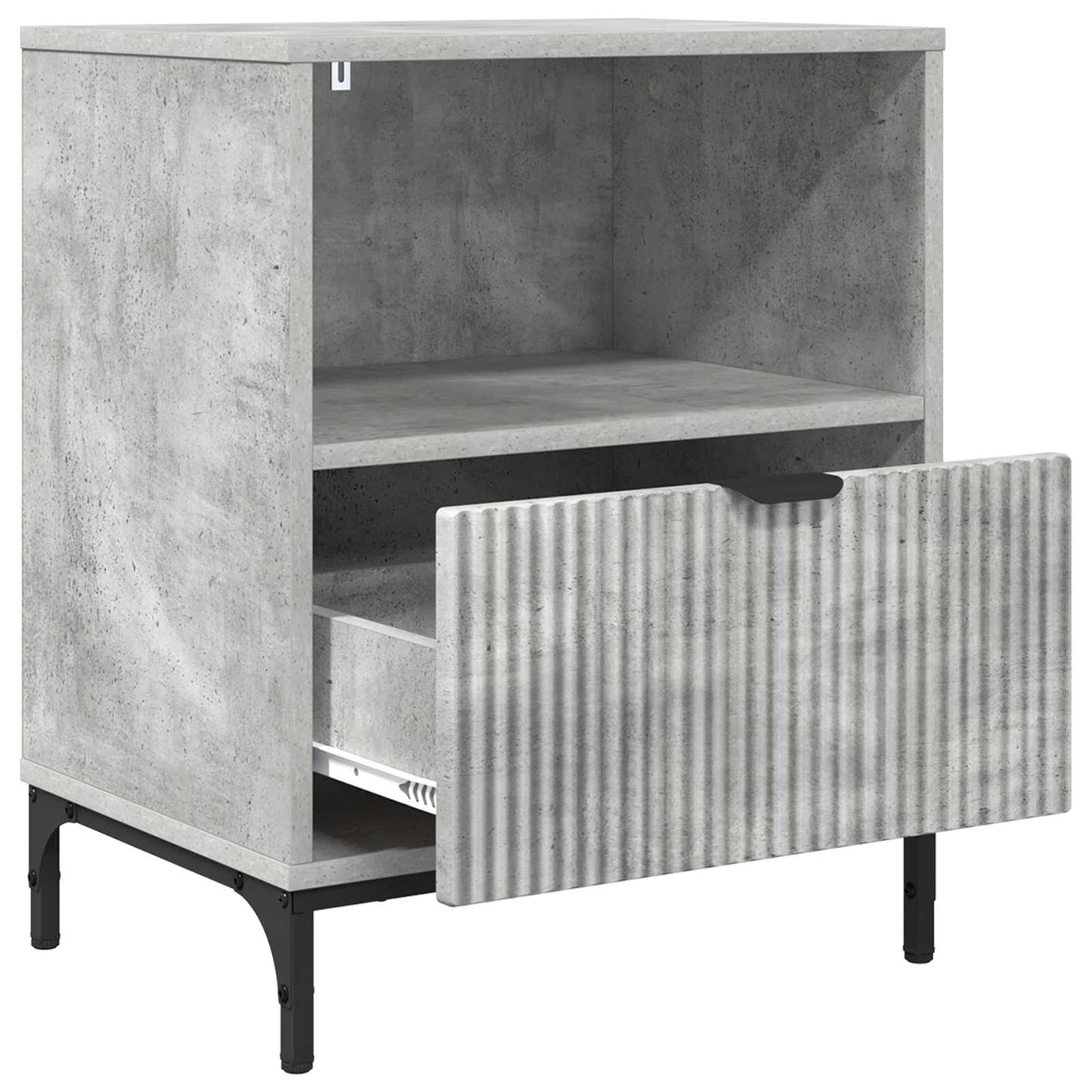 Bedside Cabinet Concrete grey 49 x 36 x 61 cm Engineered wood
