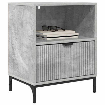 Bedside Cabinet Concrete grey 49 x 36 x 61 cm Engineered wood