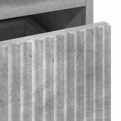 Bedside Cabinet with Drawer 2 pcs Concrete grey 49 x 36 x 61 cm