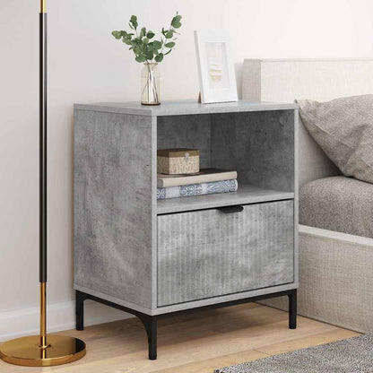 Bedside Cabinet with Drawer 2 pcs Concrete grey 49 x 36 x 61 cm