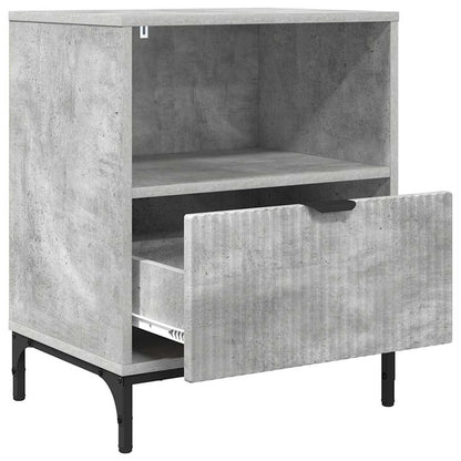 Bedside Cabinet with Drawer 2 pcs Concrete grey 49 x 36 x 61 cm