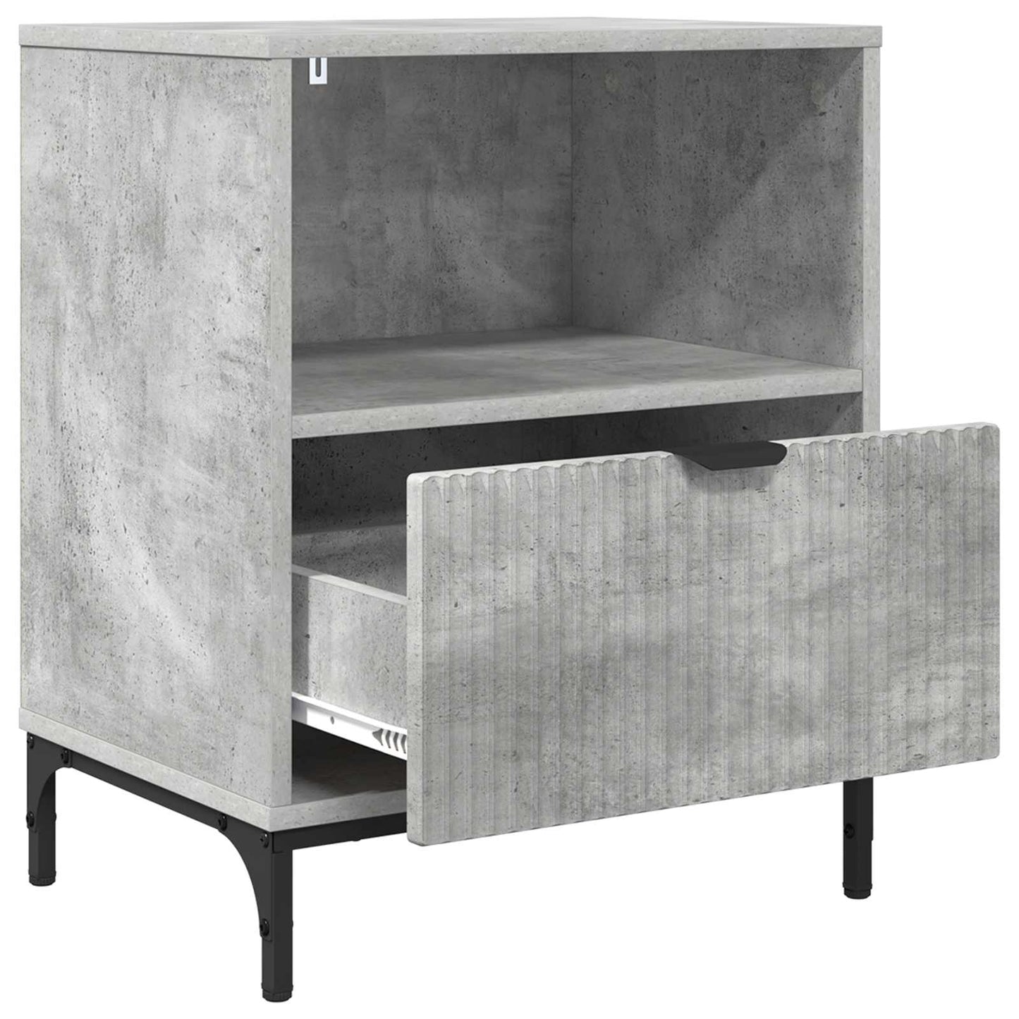Bedside Cabinet 2 pcs Concrete grey 49 x 36 x 61 cm