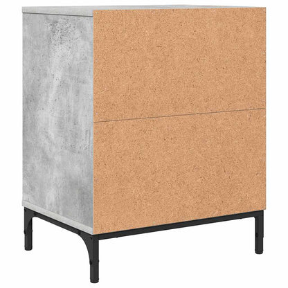 Bedside Cabinet with Drawer 2 pcs Concrete grey 49 x 36 x 61 cm
