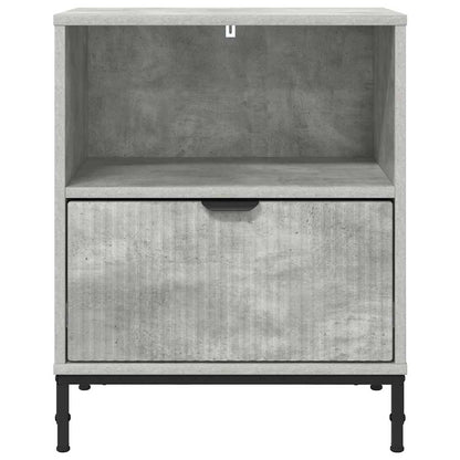 Bedside Cabinet with Drawer 2 pcs Concrete grey 49 x 36 x 61 cm