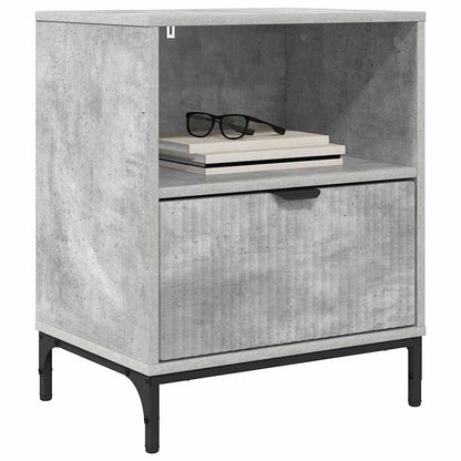 Bedside Cabinet with Drawer 2 pcs Concrete grey 49 x 36 x 61 cm
