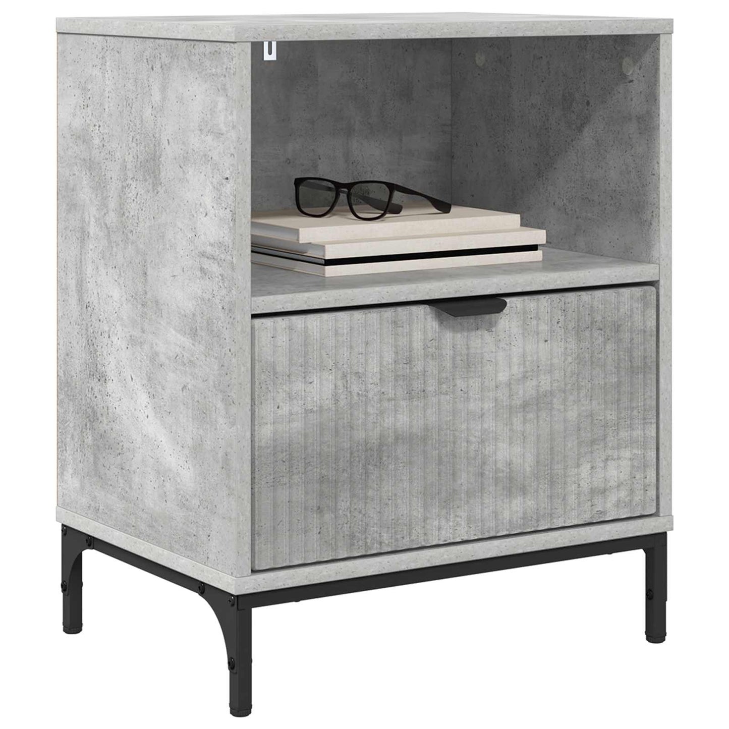 Bedside Cabinet 2 pcs Concrete grey 49 x 36 x 61 cm