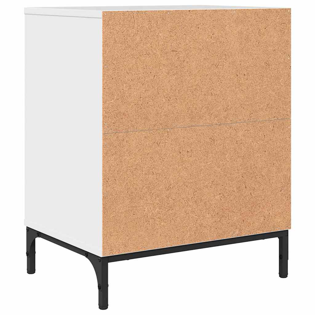 Bedside Cabinet with Drawer High gloss white 49 x 36 x 61 cm