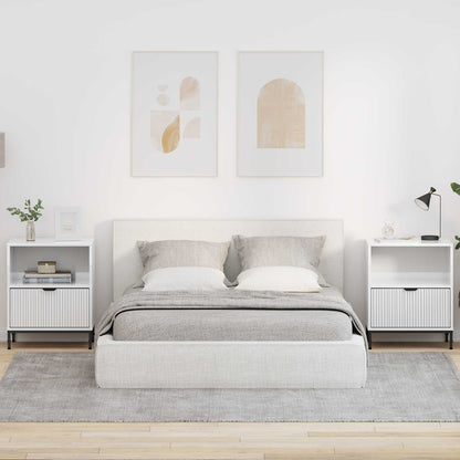 Bedside Cabinet 2 pcs High gloss white 49 x 36 x 61 cm