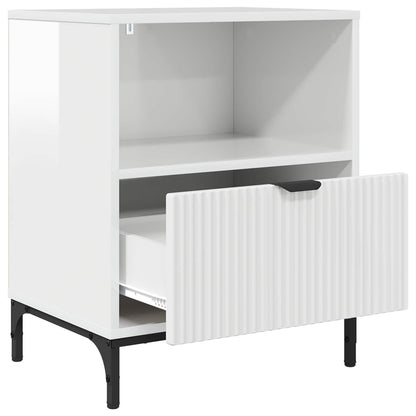 Bedside Cabinet 2 pcs High gloss white 49 x 36 x 61 cm