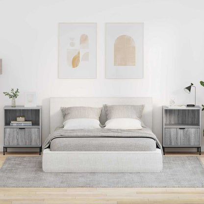 Bedside Cabinet with Drawer 2 pcs Grey sonoma 49 x 36 x 61 cm