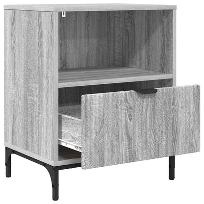 Bedside Cabinet with Drawer 2 pcs Grey sonoma 49 x 36 x 61 cm
