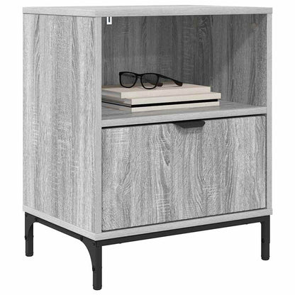 Bedside Cabinet with Drawer 2 pcs Grey sonoma 49 x 36 x 61 cm