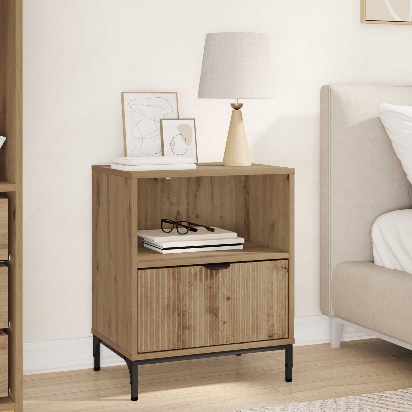 Bedside Cabinet Artisan oak 49 x 36 x 61 cm Engineered wood