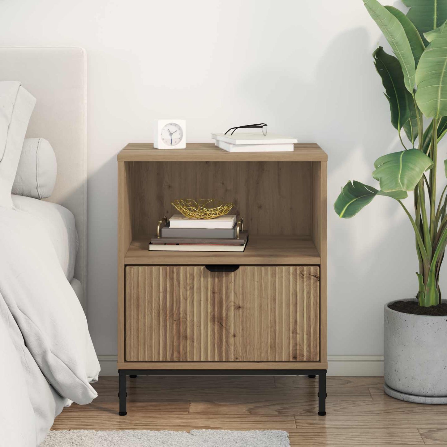 Bedside Cabinet Artisan oak 49 x 36 x 61 cm Engineered wood