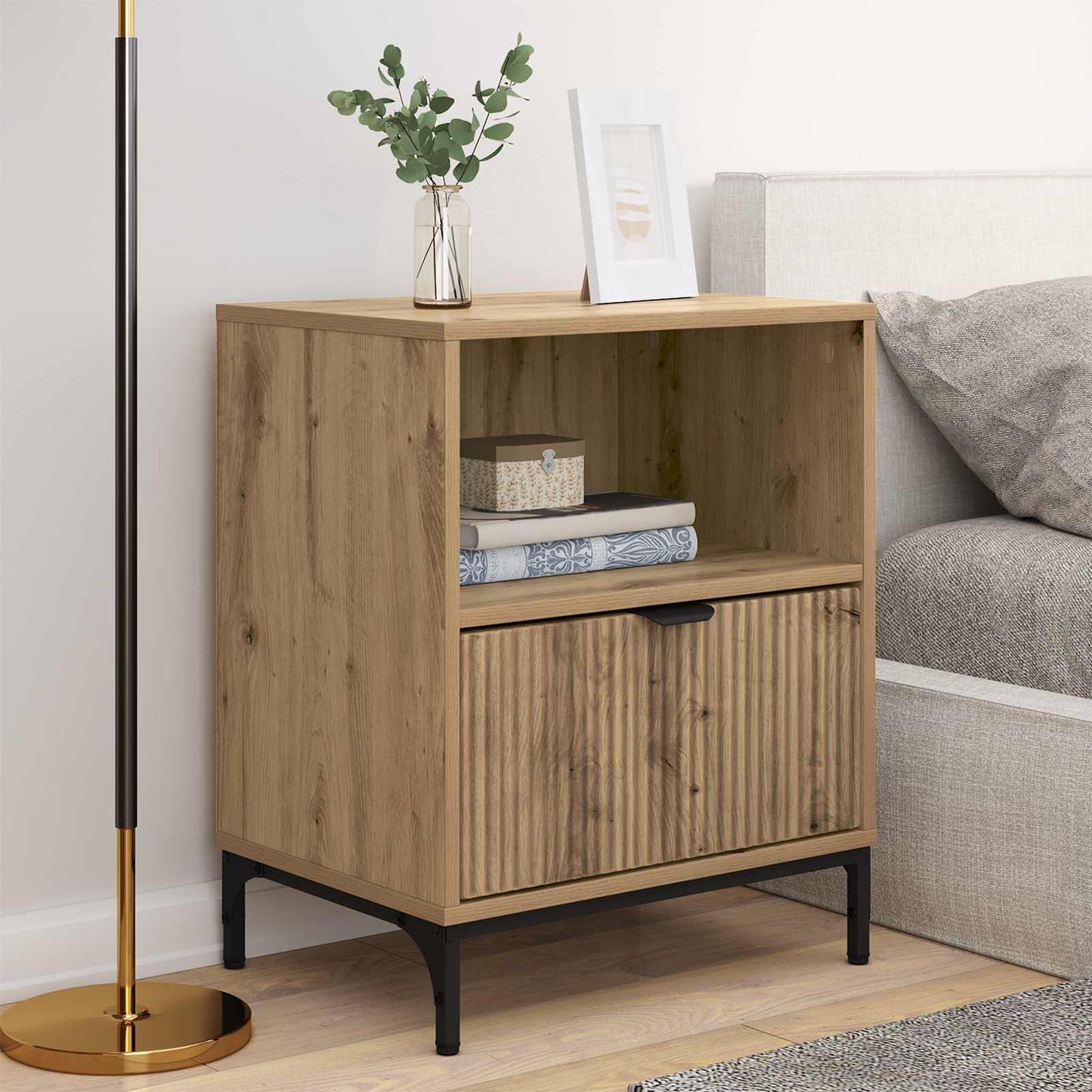 Bedside Cabinet 2 pcs Artisan oak 49 x 36 x 61 cm