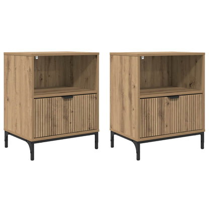 Bedside Cabinet 2 pcs Artisan oak 49 x 36 x 61 cm