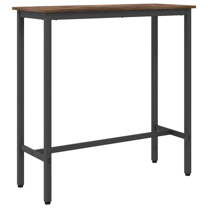 Table Smoked Oak 100 x 40 x 100.5 cm Engineered Wood and Steel