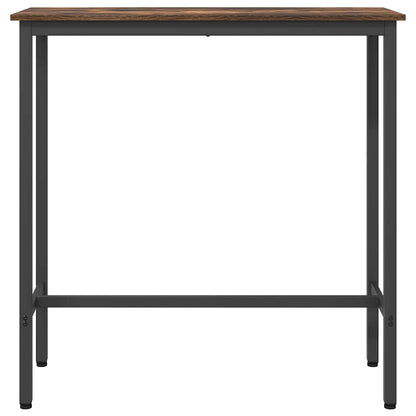 Table Smoked Oak 100 x 40 x 100.5 cm Engineered Wood and Steel