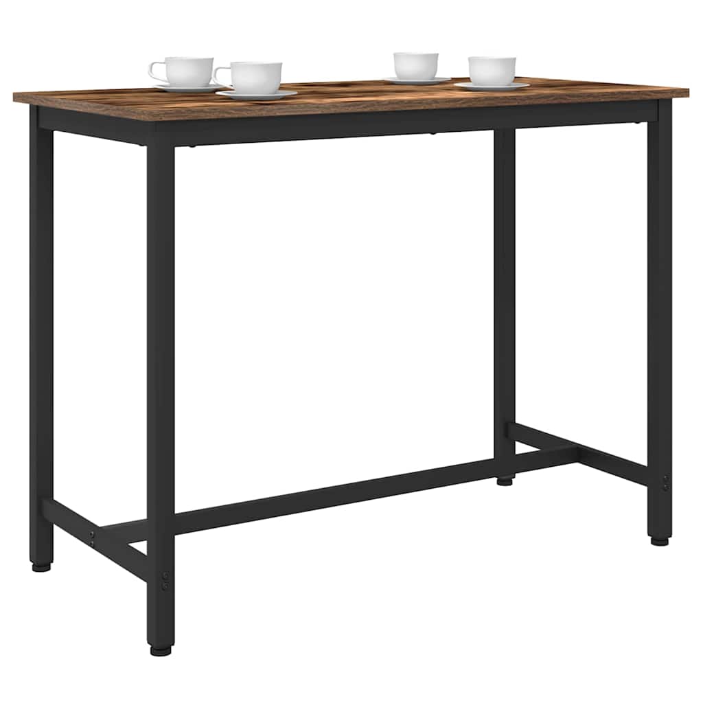 Table Smoked Oak 100 x 50 x 76.5 cm Engineered Wood and Steel