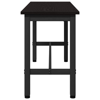 Dining Bench 2 pcs Black Oak 100 x 32.5 x 48.5 cm