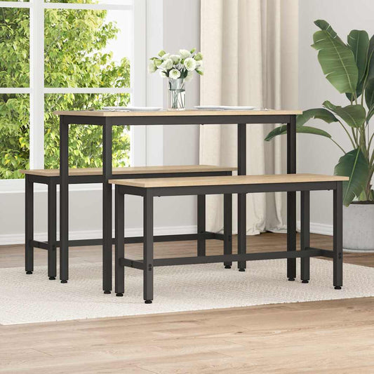 Dining Bench 100 x 32.5 x 48.5 cm 2 pcs