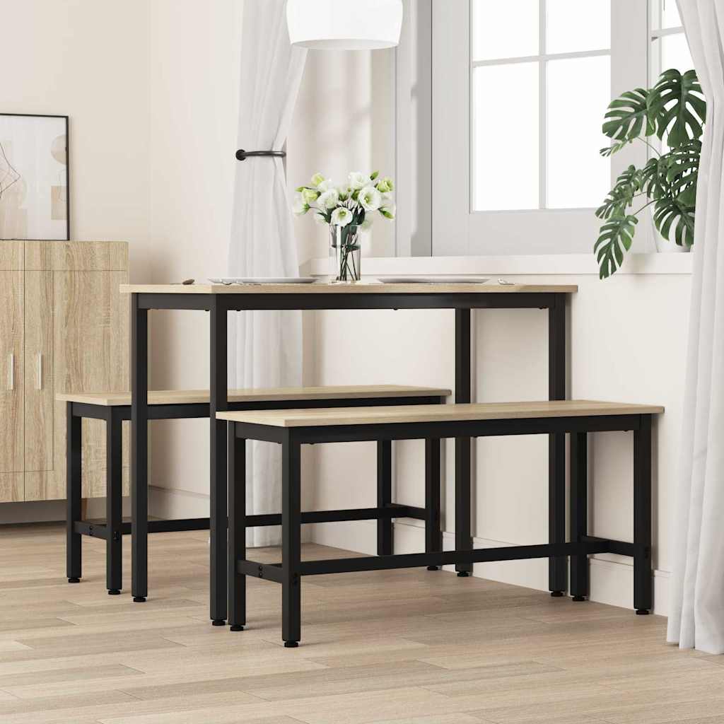 Dining Bench 2 pcs Sonoma Oak 100 x 32.5 x 48.5 cm