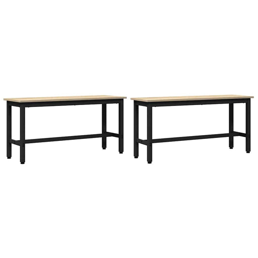 Dining Bench 100 x 32.5 x 48.5 cm 2 pcs