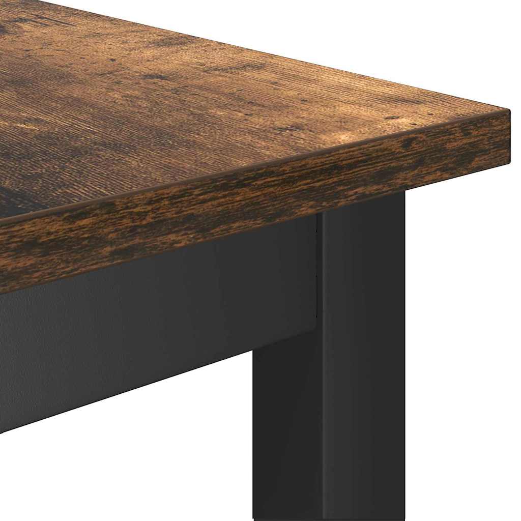 Dining Bench 2 pcs Smoked Oak 100 x 32.5 x 48.5 cm