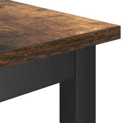 Dining Bench 2 pcs Smoked Oak 100 x 32.5 x 48.5 cm