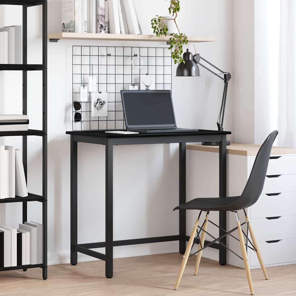 Table Black Oak 100 x 50 x 76.5 cm Engineered Wood and Steel