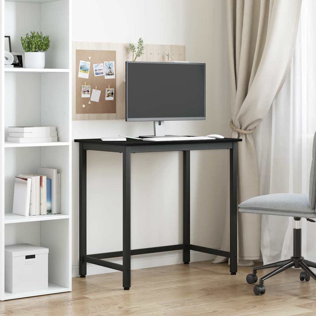 Table Black Oak 100 x 50 x 76.5 cm Engineered Wood and Steel
