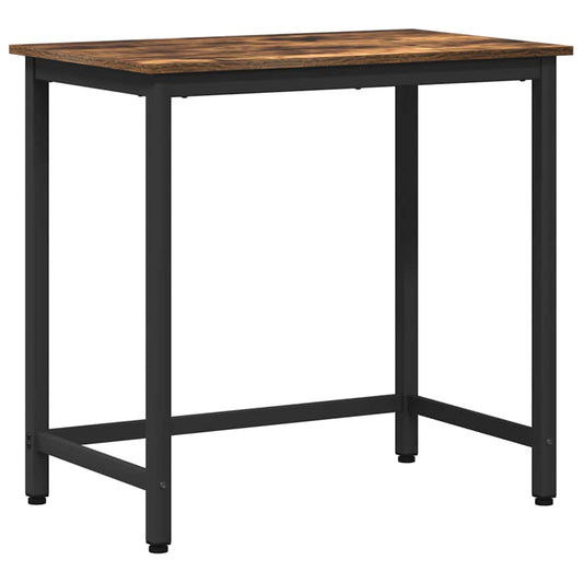 Table Smoked Oak 100 x 50 x 76.5 cm Engineered Wood and Steel