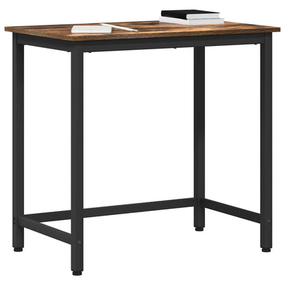 Table Smoked Oak 100 x 50 x 76.5 cm Engineered Wood and Steel
