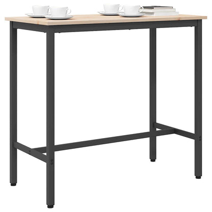 Table Natural 100 x 50 x 91 cm Engineered Wood and Steel