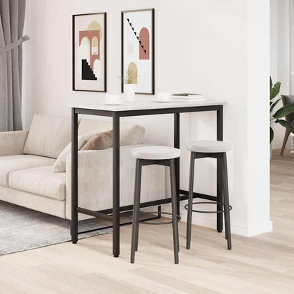 Table White 100 x 50 x 91 cm Engineered Wood and Steel