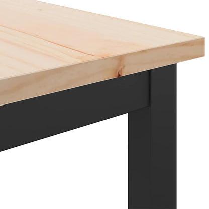 Table Natural 100 x 40 x 101 cm Engineered Wood and Steel