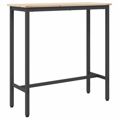 Table Natural 100 x 40 x 101 cm Engineered Wood and Steel