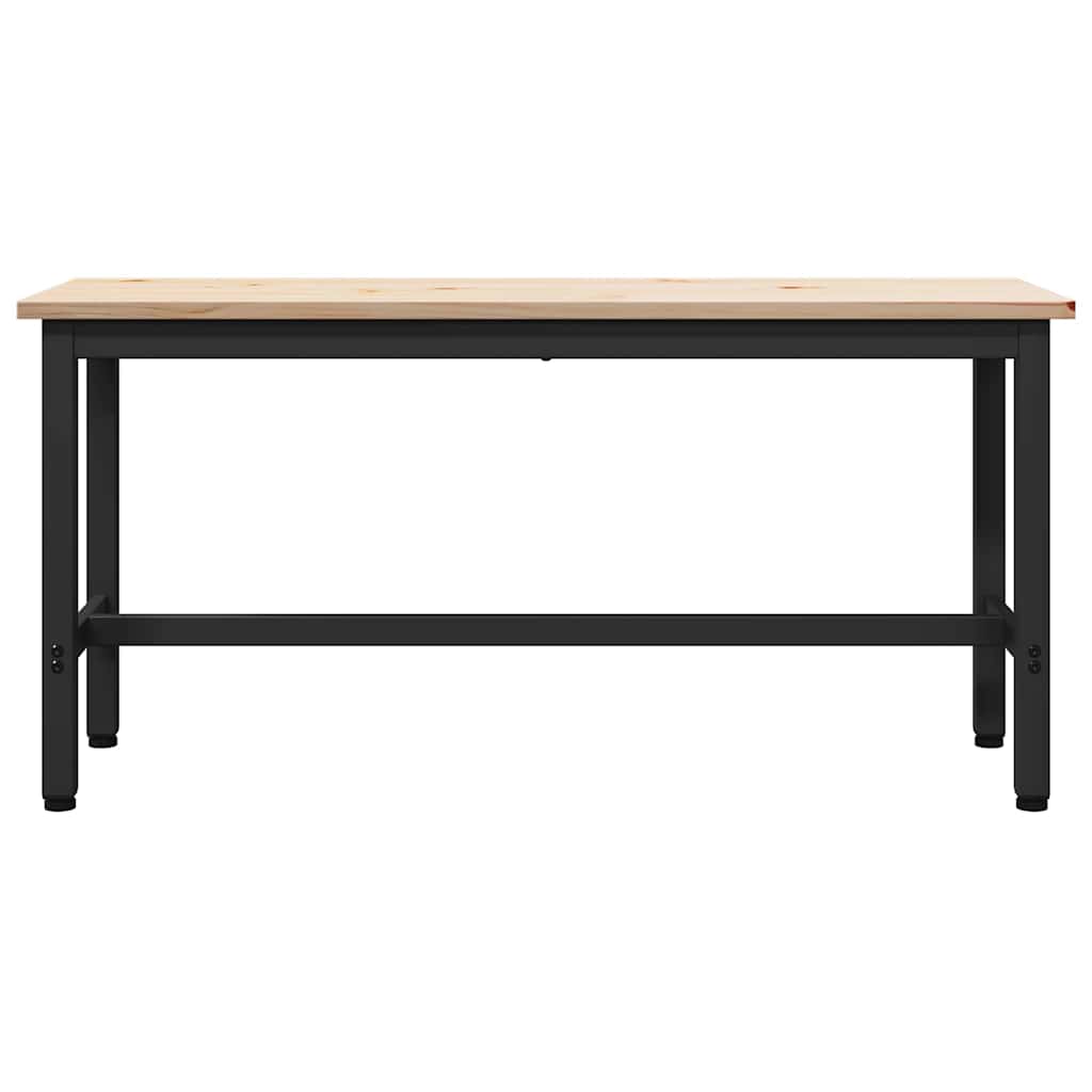 Dining Benches 2 pcs Natural 100 x 32.5 x 49 cm Solid pine wood