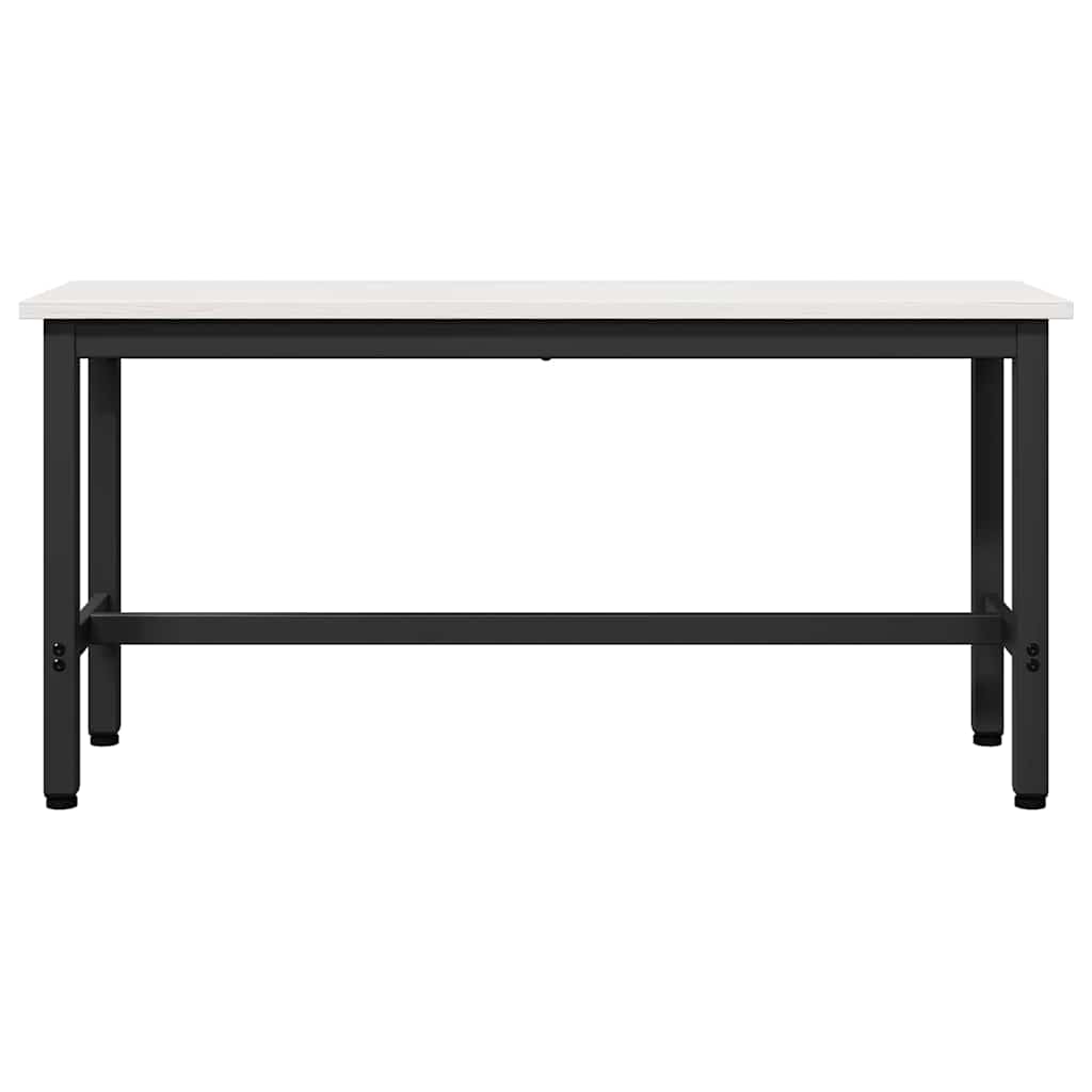 Dining Bench White 100 x 32.5 x 49 cm Solid pine wood