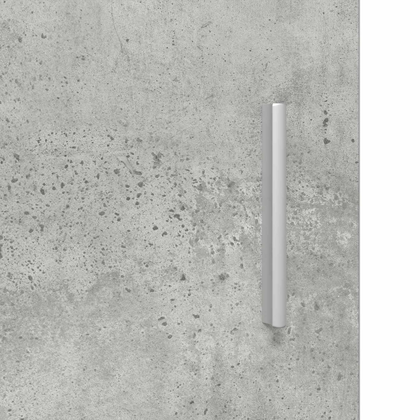 Wooden Cabinet Concrete Grey Engineered Wood