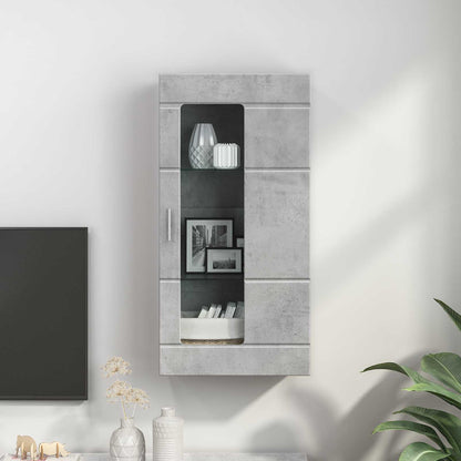Wooden Cabinet Concrete Grey Engineered Wood