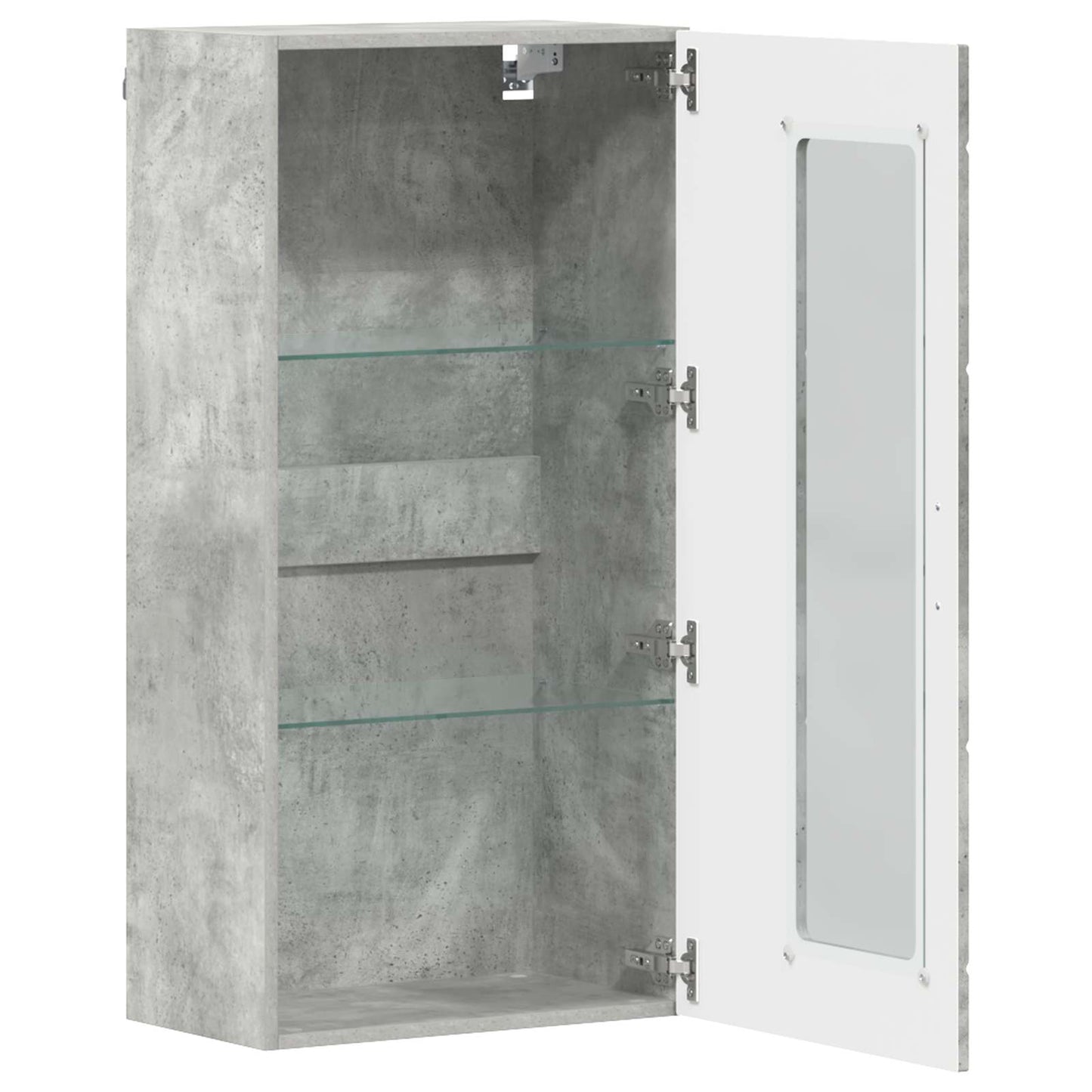 Wooden Cabinet Concrete Grey Engineered Wood