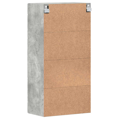 Wooden Cabinet Concrete Grey Engineered Wood