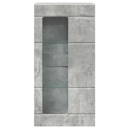 Wooden Cabinet Concrete Grey Engineered Wood