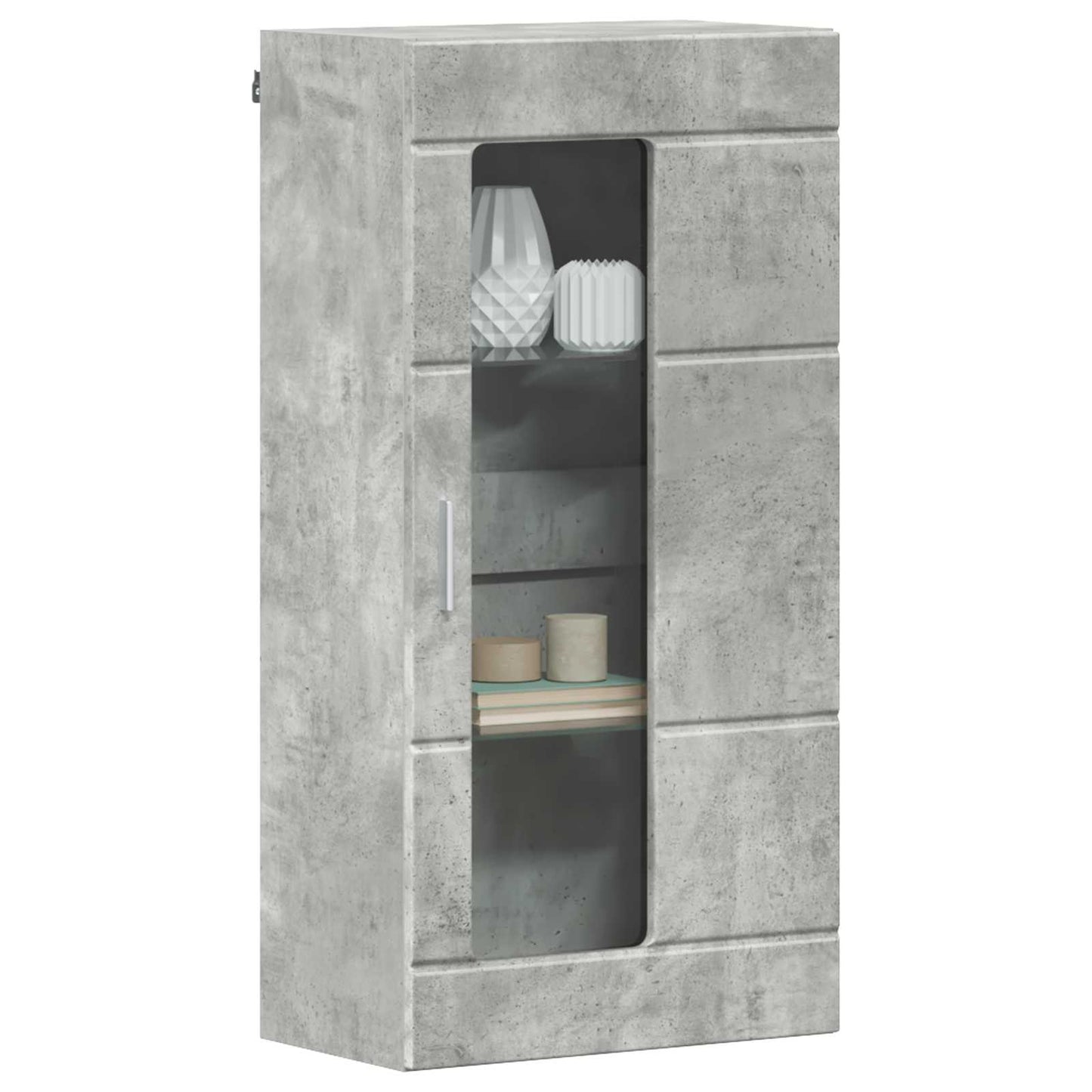 Wooden Cabinet Concrete Grey Engineered Wood