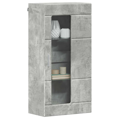 Wooden Cabinet Concrete Grey Engineered Wood