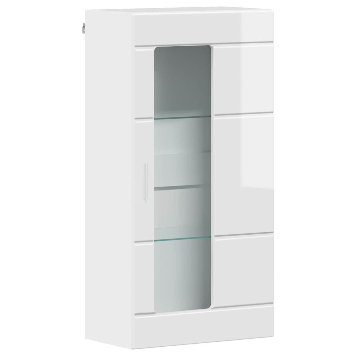 Wooden Cabinet High Gloss White Engineered Wood
